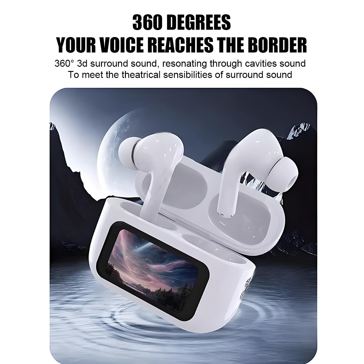 TWS Bluetooth 5.4 Wireless Earbuds with Touch LCD